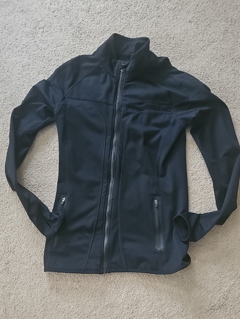 Fabletics Black Full-Zip Performance Jacket